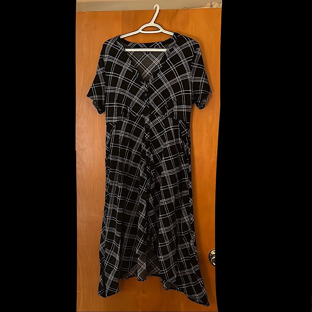 Torrid dress black plaid print size 00